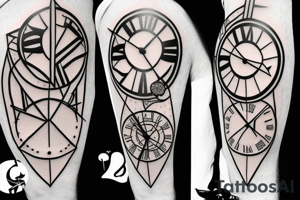 Arrow with a clock tattoo idea