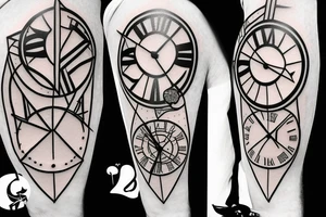Arrow with a clock tattoo idea