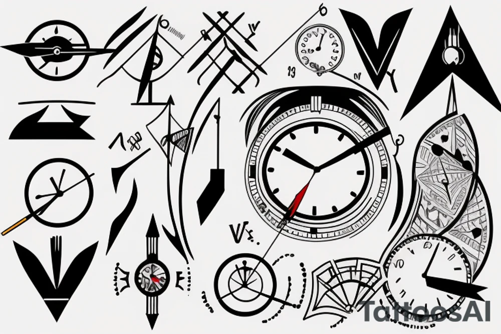 Arrow with a clock tattoo idea
