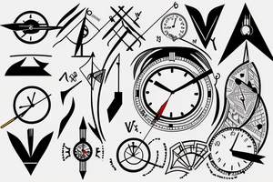 Arrow with a clock tattoo idea
