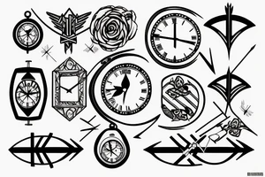 Arrow with a clock tattoo idea