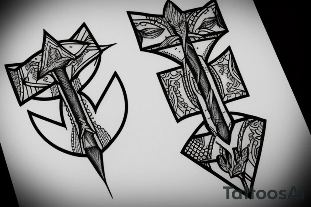 Arrow traveling tattoo idea
