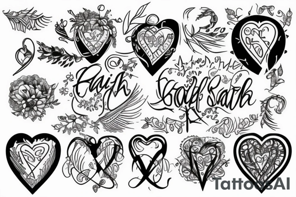 Faith Hope HEART tattoo idea