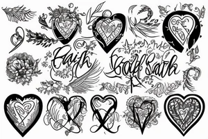 Faith Hope HEART tattoo idea