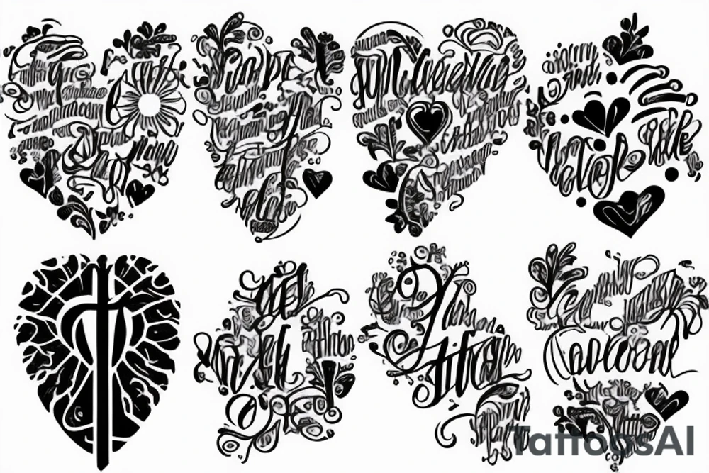 Faith Hope HEART sleeve tattoo idea