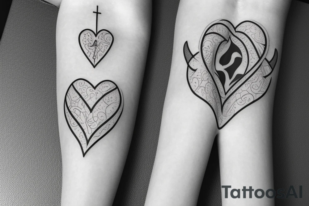 Faith Hope HEART sleeve tattoo idea