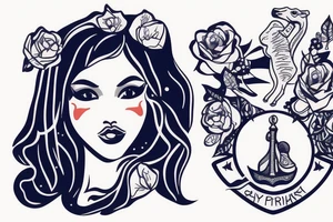 Navy pretty officer with a camel in the background tattoo idea