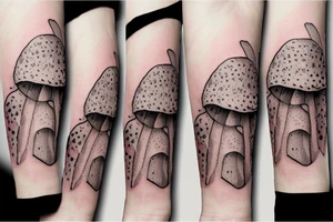 many small cute fly agaric mushrooms abstract tattoo idea