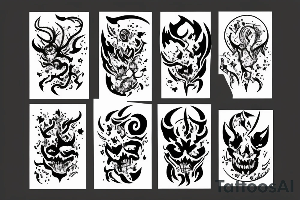 putting the demons up on their shelves only gives them time to themselves tattoo idea