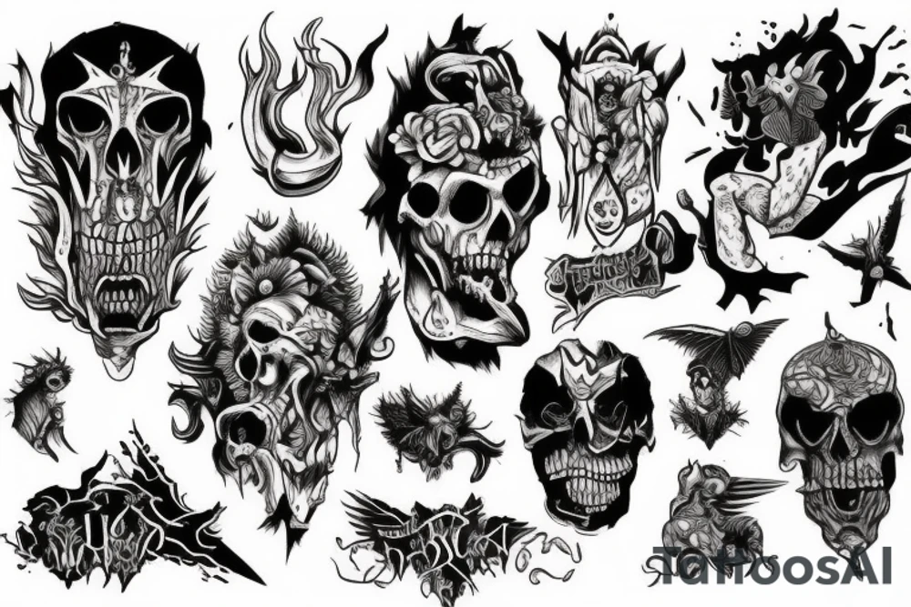 putting the demons up on their shelves only gives them time to themselves tattoo idea