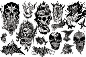 putting the demons up on their shelves only gives them time to themselves tattoo idea