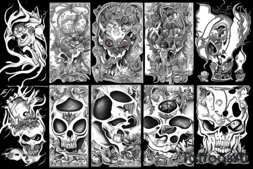 putting the demons up on their shelves only gives them time to themselves tattoo idea