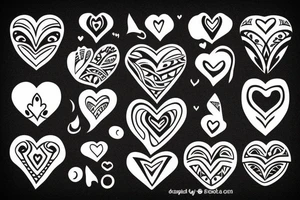 heart with tribal design tattoo idea