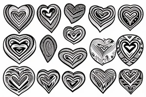 heart with tribal design around it tattoo idea