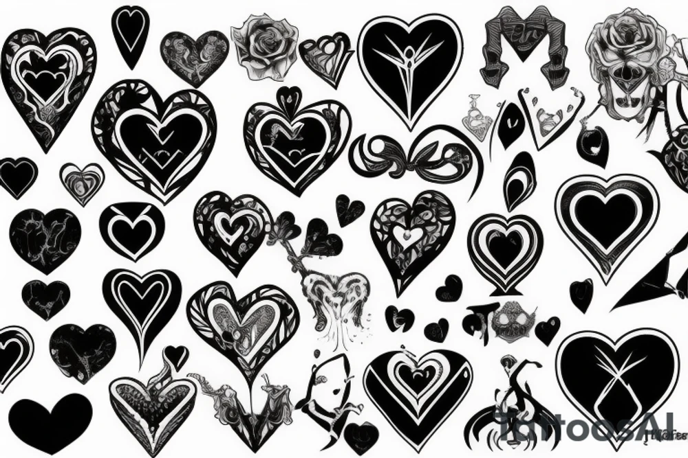 gothic heart tattoo idea