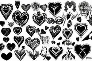 gothic heart tattoo idea