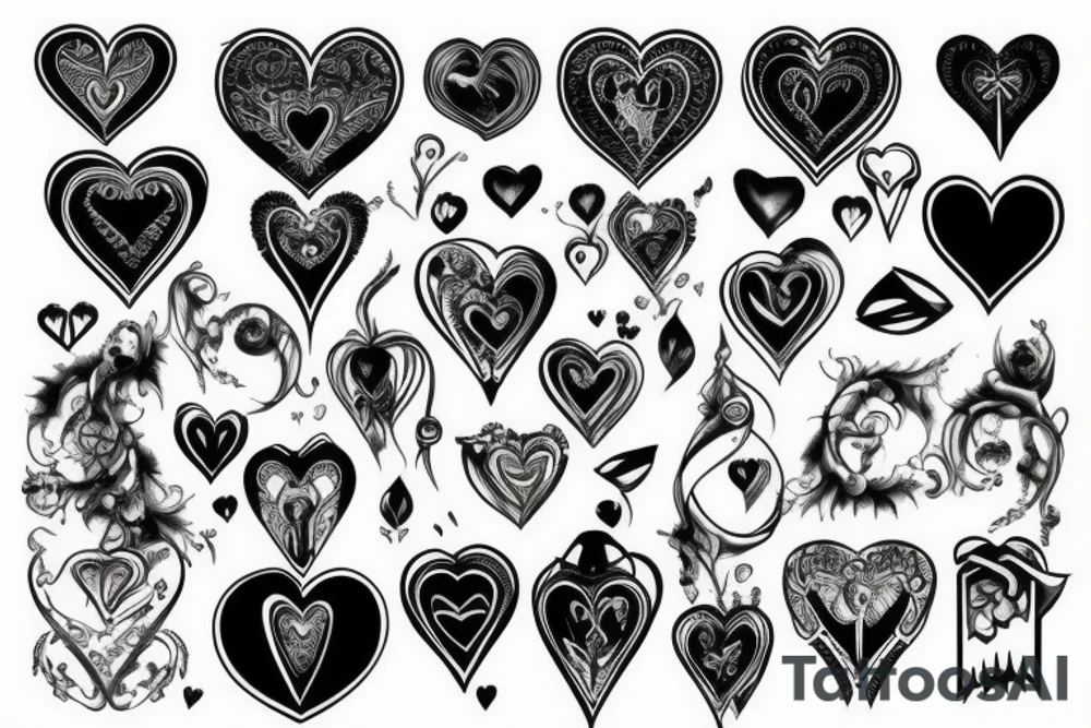 gothic heart tattoo idea