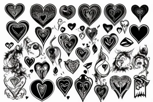 gothic heart tattoo idea