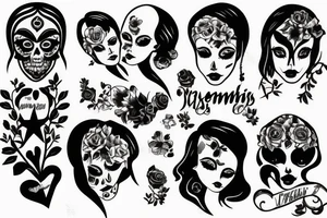 Anything which describes 4 sisters one mother and dead father tattoo idea