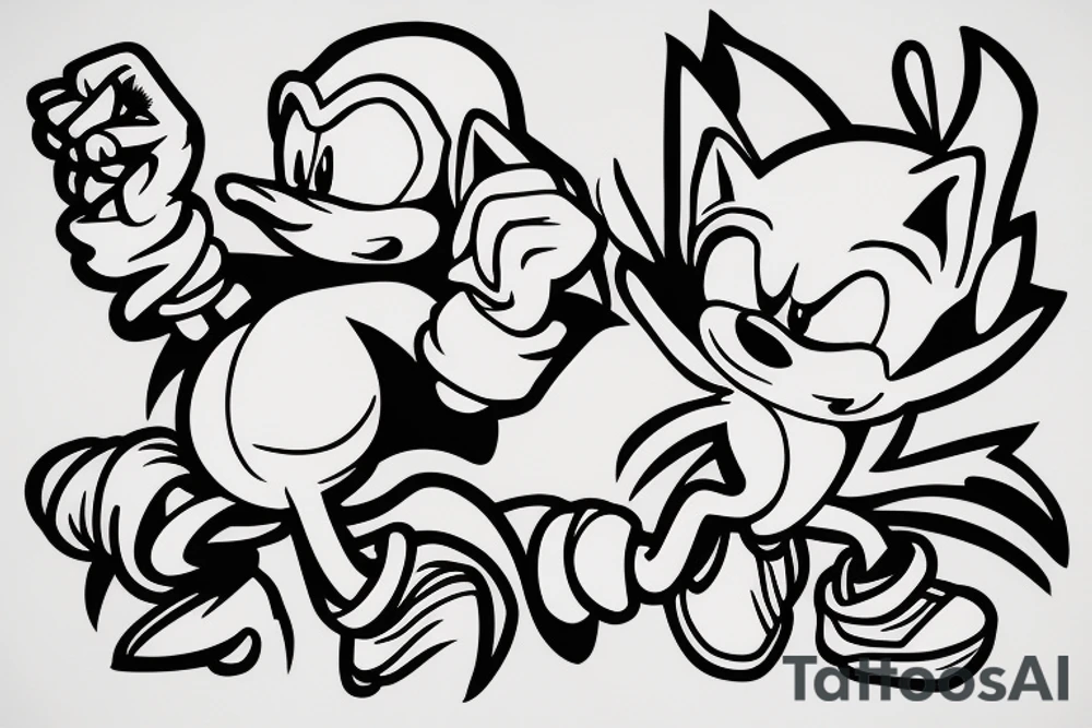 Sonic the Hedgehog as a pirate tattoo idea