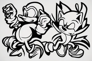 Sonic the Hedgehog as a pirate tattoo idea