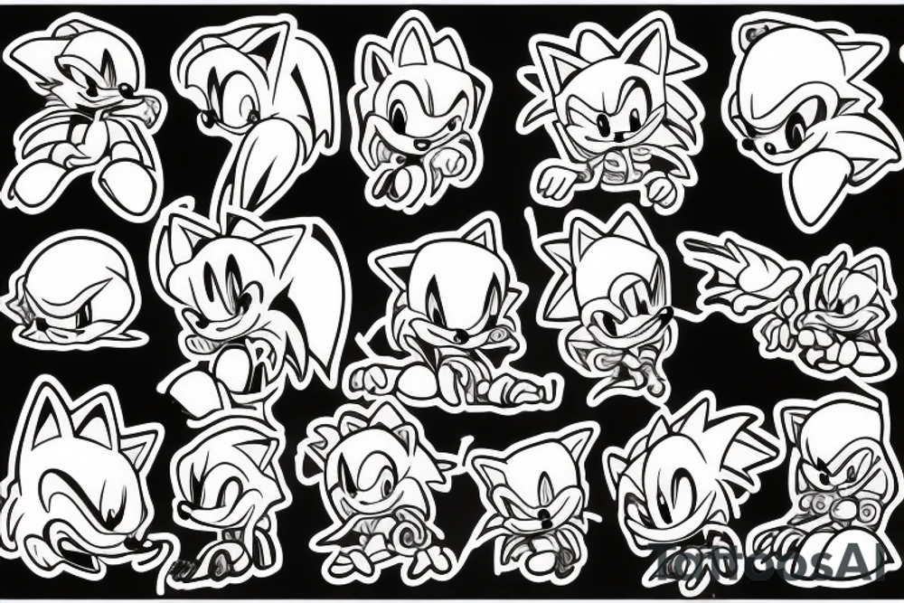 Sonic the Hedgehog as a pirate tattoo idea