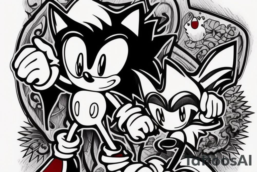 Sonic the Hedgehog as a pirate tattoo idea