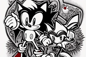 Sonic the Hedgehog as a pirate tattoo idea