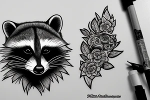 Mechanic raccoon tattoo idea