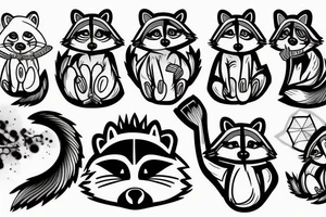 Mechanic raccoon tattoo idea