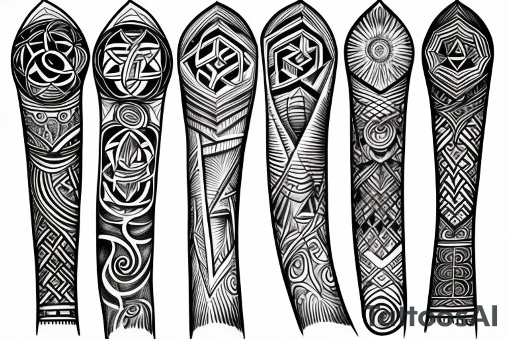 sacred geometry arm tattoo idea