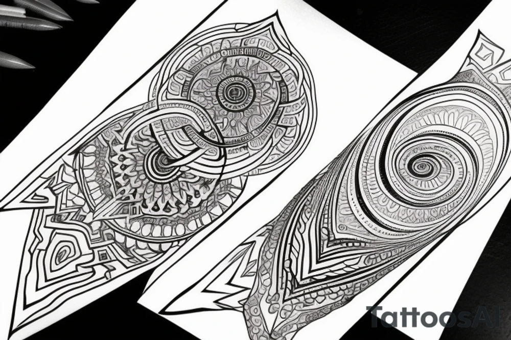sacred geometry arm tattoo idea