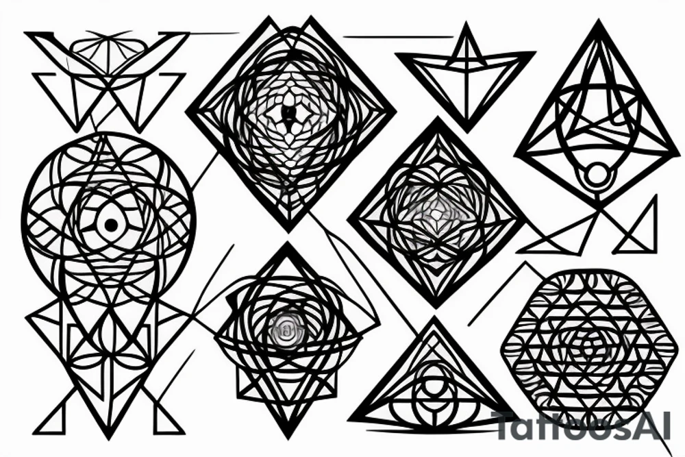 sacred geometry arm tattoo idea