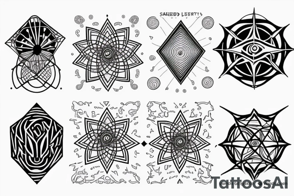 sacred geometry arm tattoo idea