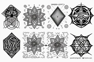 sacred geometry arm tattoo idea