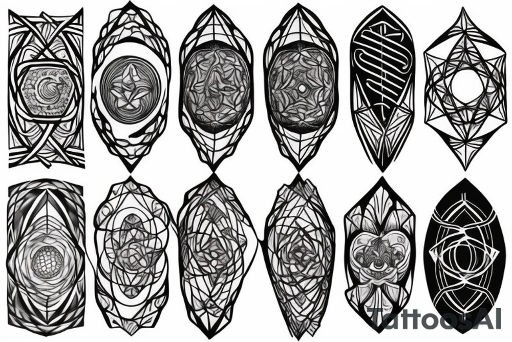 sacred geometry arm tattoo idea