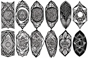 sacred geometry arm tattoo idea