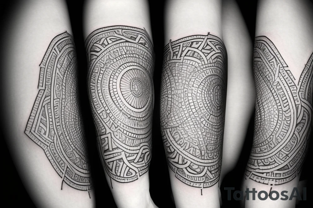 sacred geometry arm tattoo idea