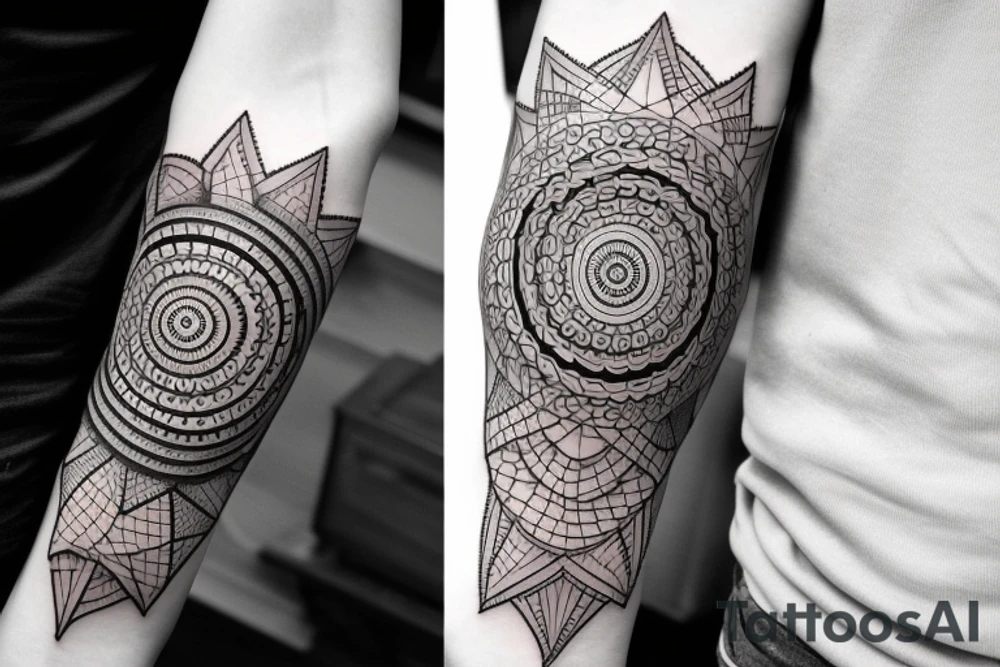 sacred geometry arm tattoo idea