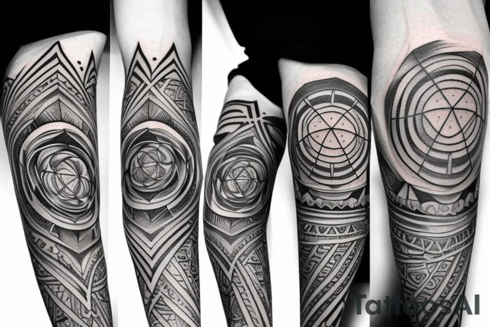 sacred geometry arm tattoo idea