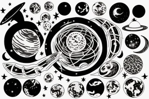 astronomy tattoo idea