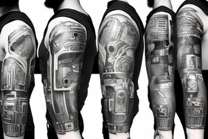 cyberpunk sleeve tattoo idea
