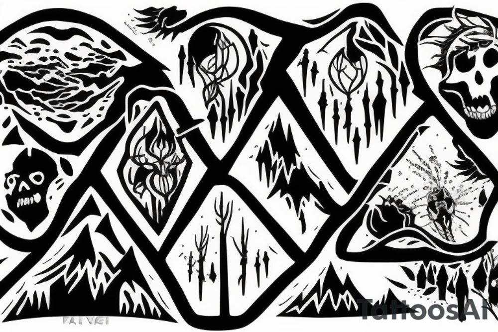 walking through a valley of death tattoo idea