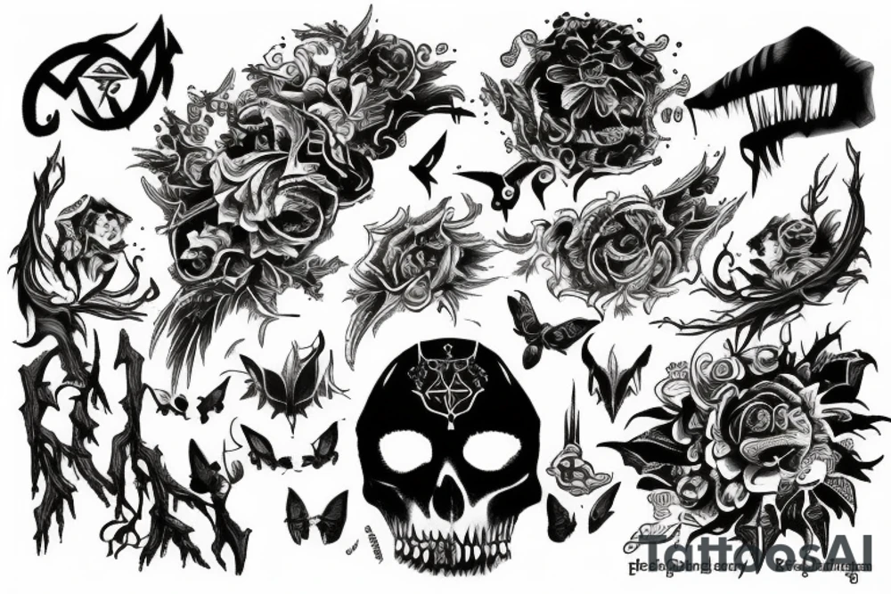 walking through a valley of death tattoo idea