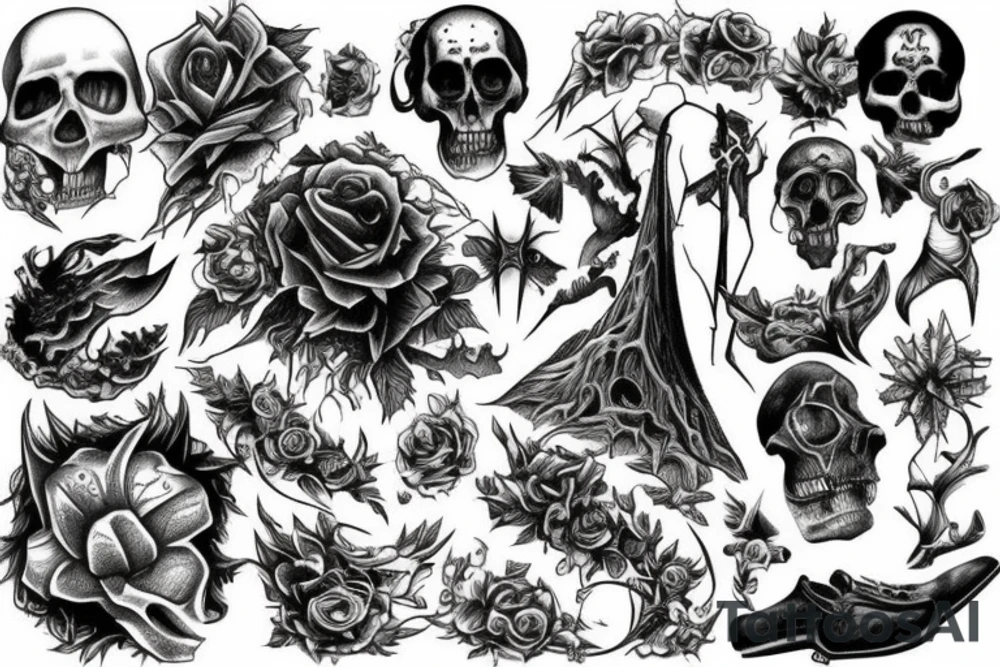 walking through a valley of death tattoo idea
