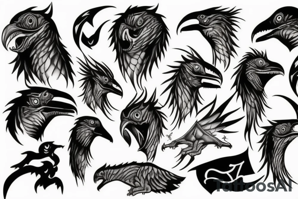 Raptor tattoo idea