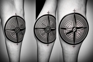 viking symbol compass tattoo idea