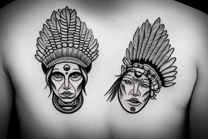 indian chief tattoo idea