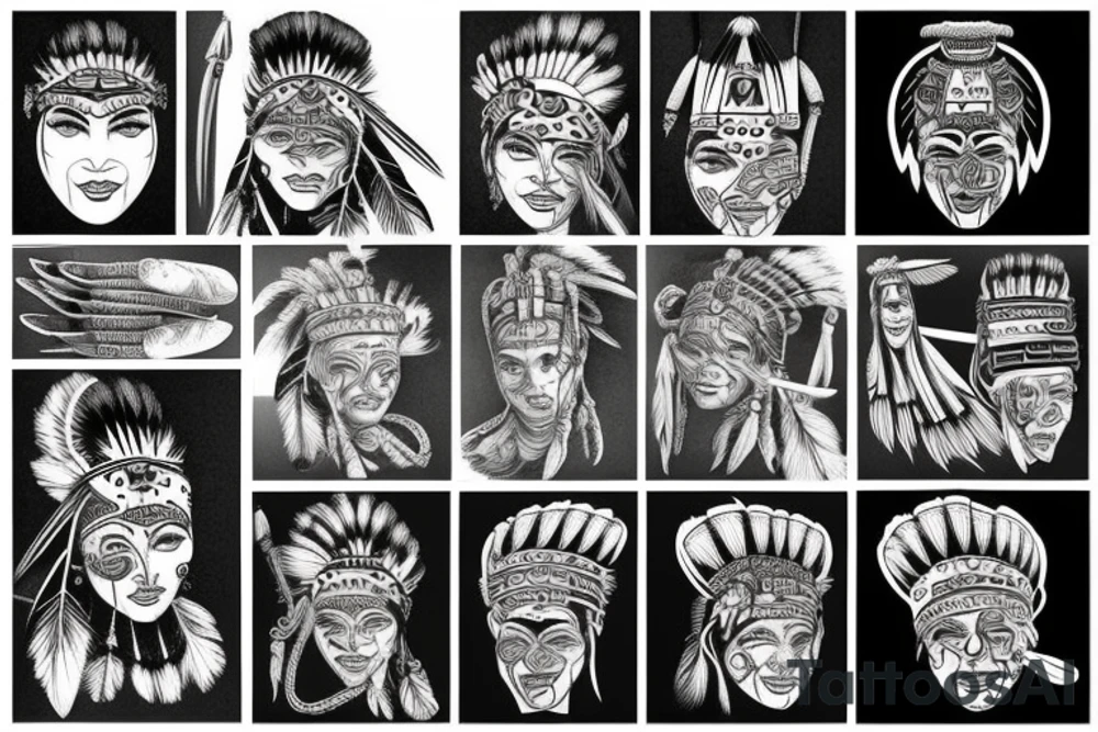 indian chief tattoo idea
