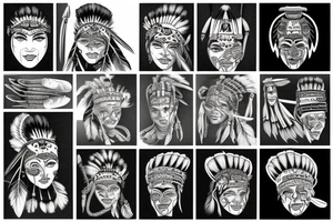 indian chief tattoo idea